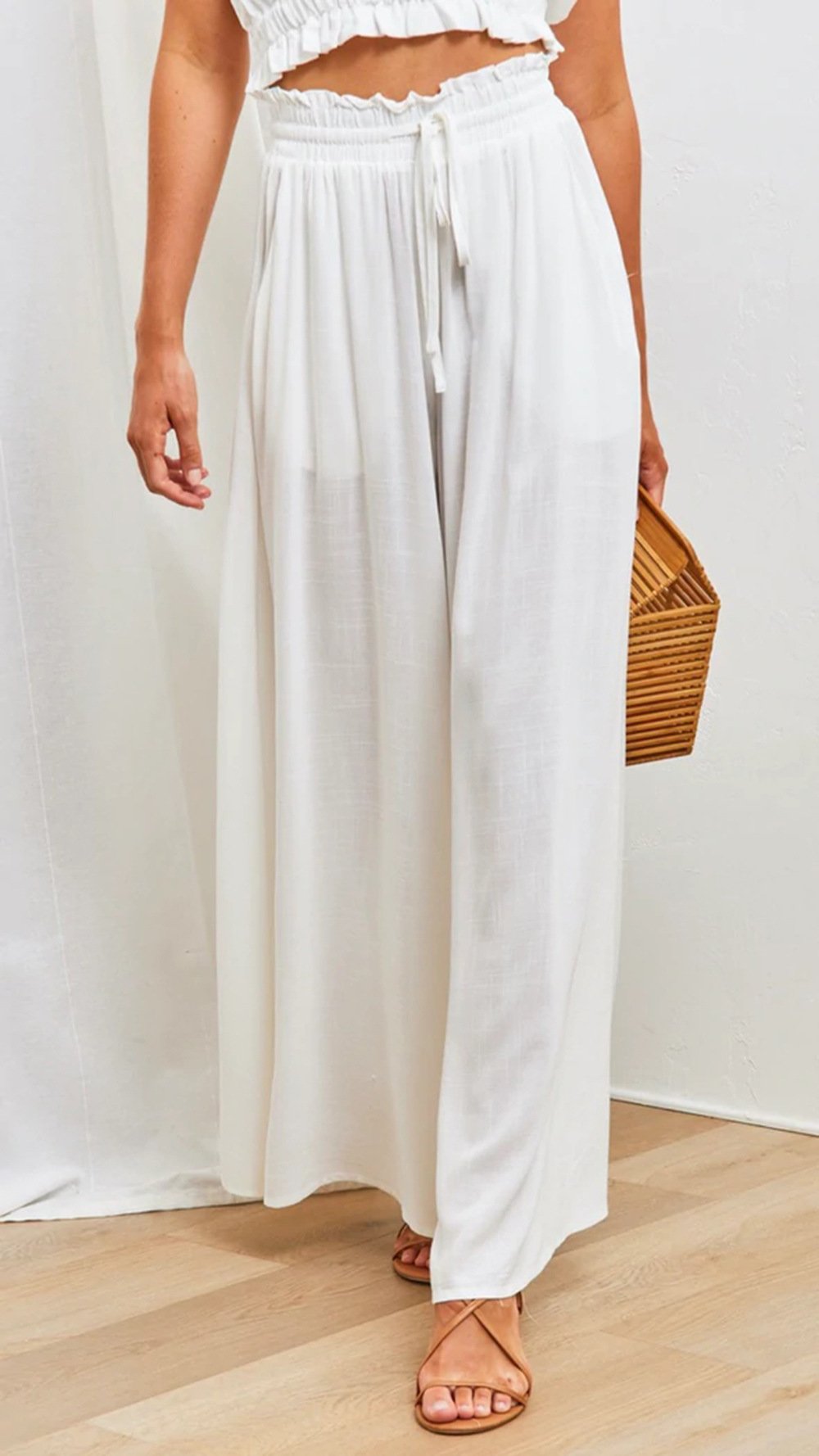 Wide-leg Pants With Pockets