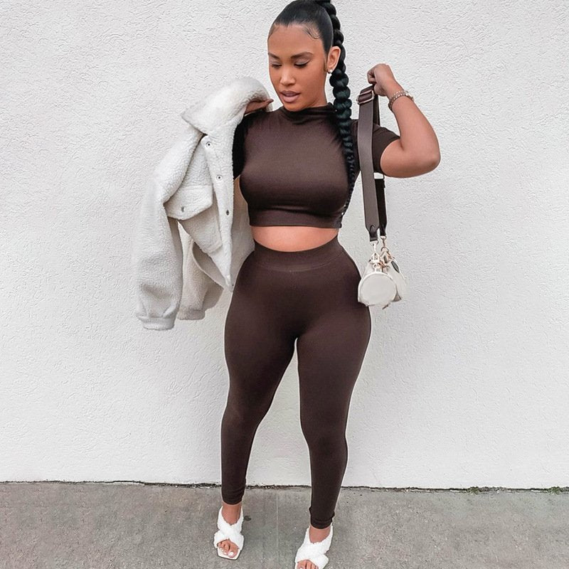 Long Sleeve Top And Tight Leggings Set