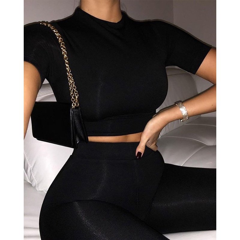 Long Sleeve Top And Tight Leggings Set