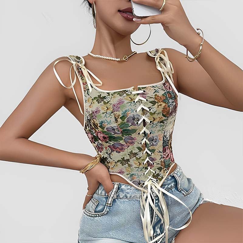 French court style retro waist cinching shapewear