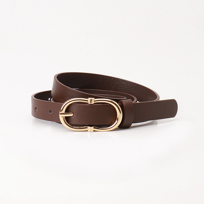 Alloy Pin Buckle PU Leather Belt