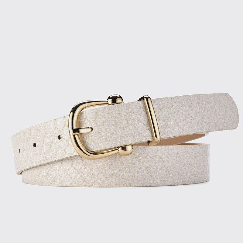 Snake Belt With Ethnic Style Texture