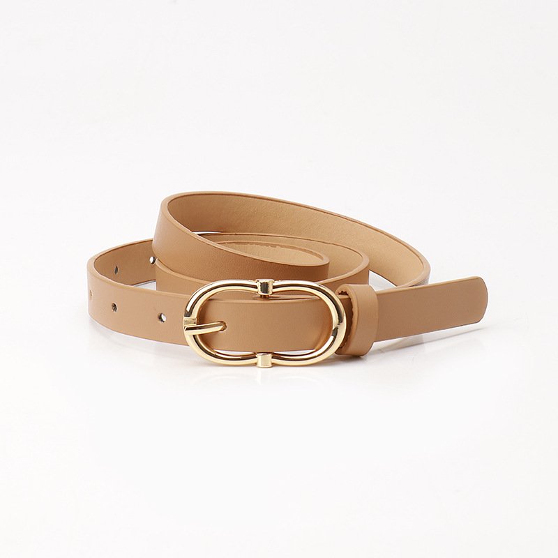 Alloy Pin Buckle PU Leather Belt