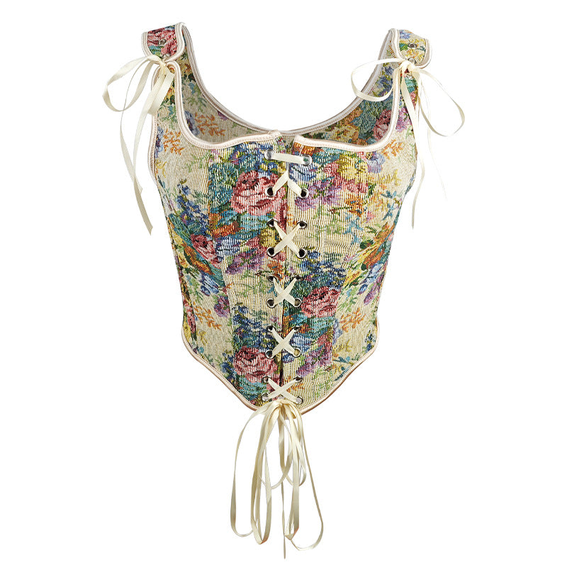 French court style retro waist cinching shapewear