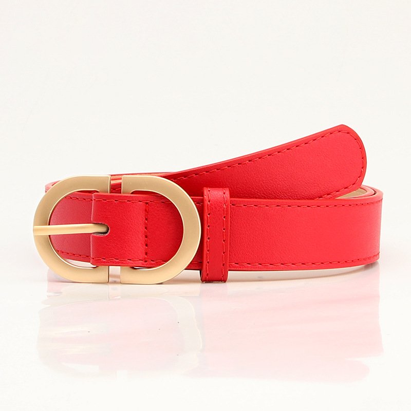 Ladies Belt Simple And Versatile Double-D Alloy Pin