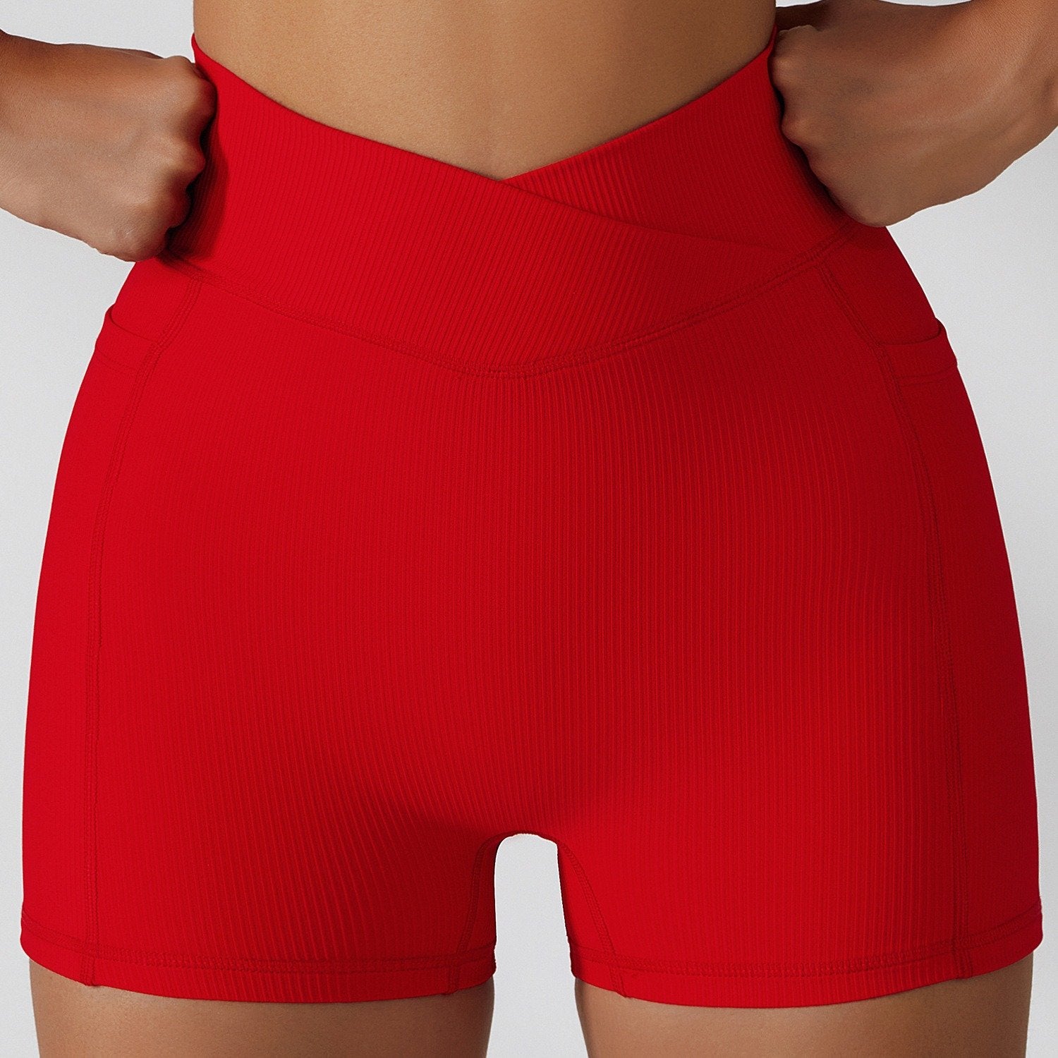 Sport Shorts With Crossed Waist