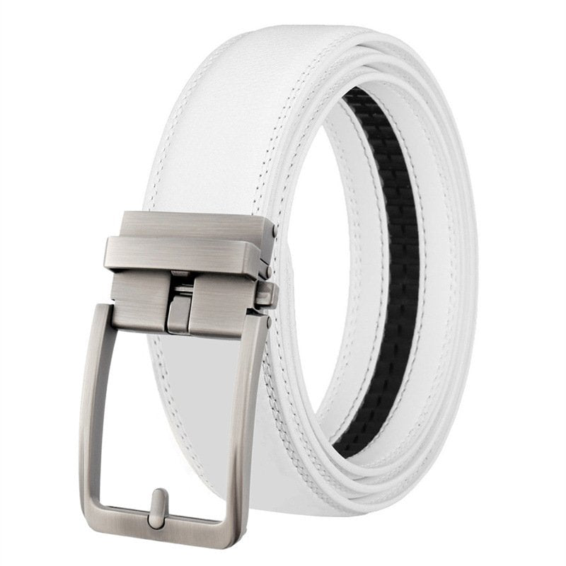 Hollowed Out Leather Belt For Men