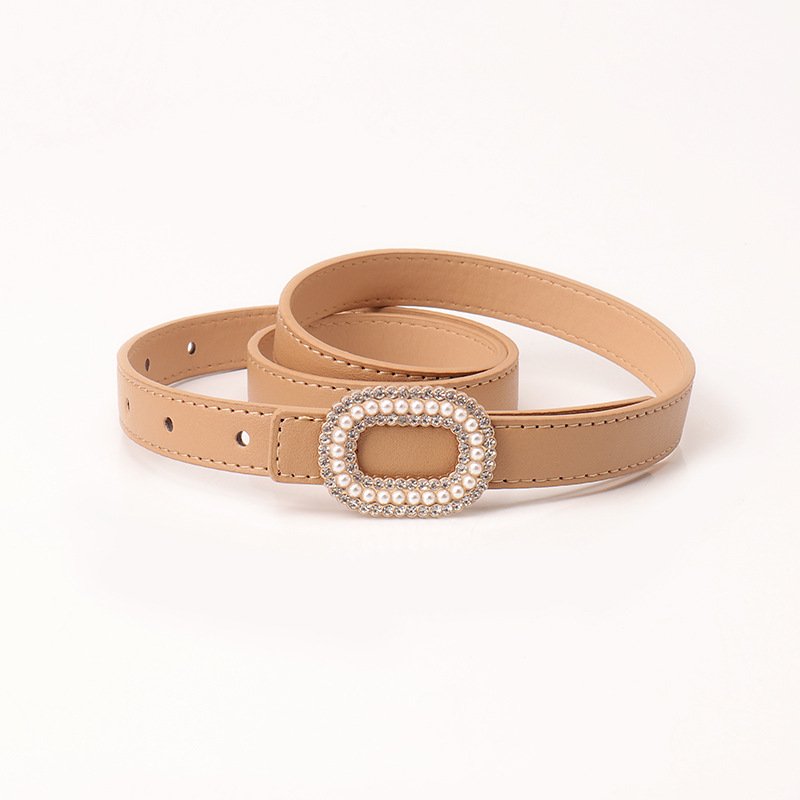 Light Belt Pearl Buckle