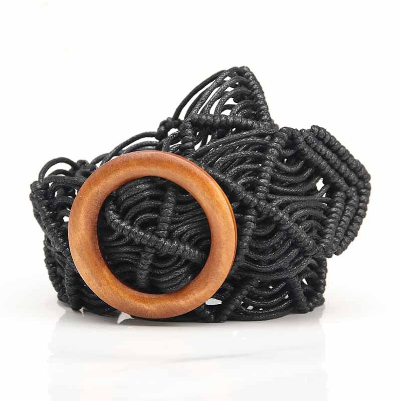 Hand-Woven Rope Hollow Braided Belt