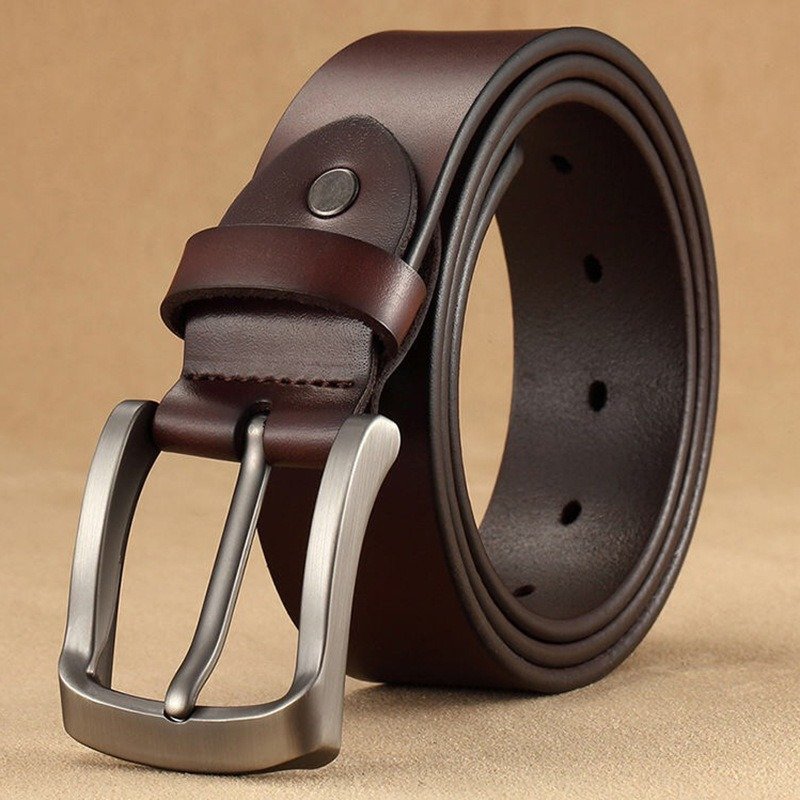 Belt With Leather Buckle