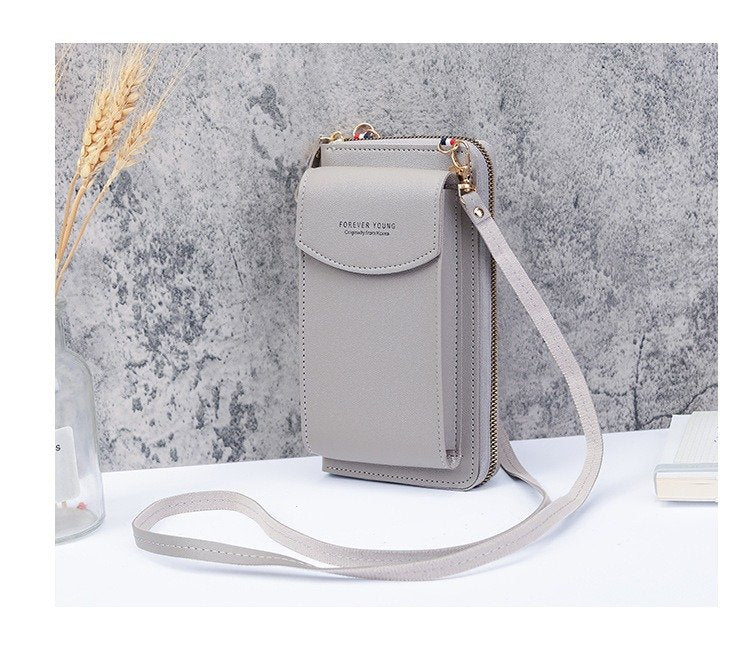 Long Crossbody Bag With Zipper