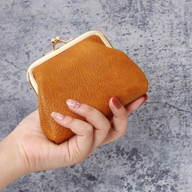 Small Wallet With Caramel Lock