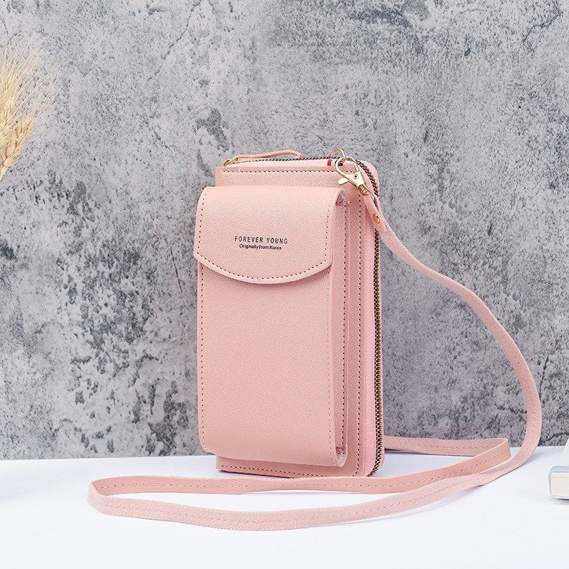 Long Crossbody Bag With Zipper