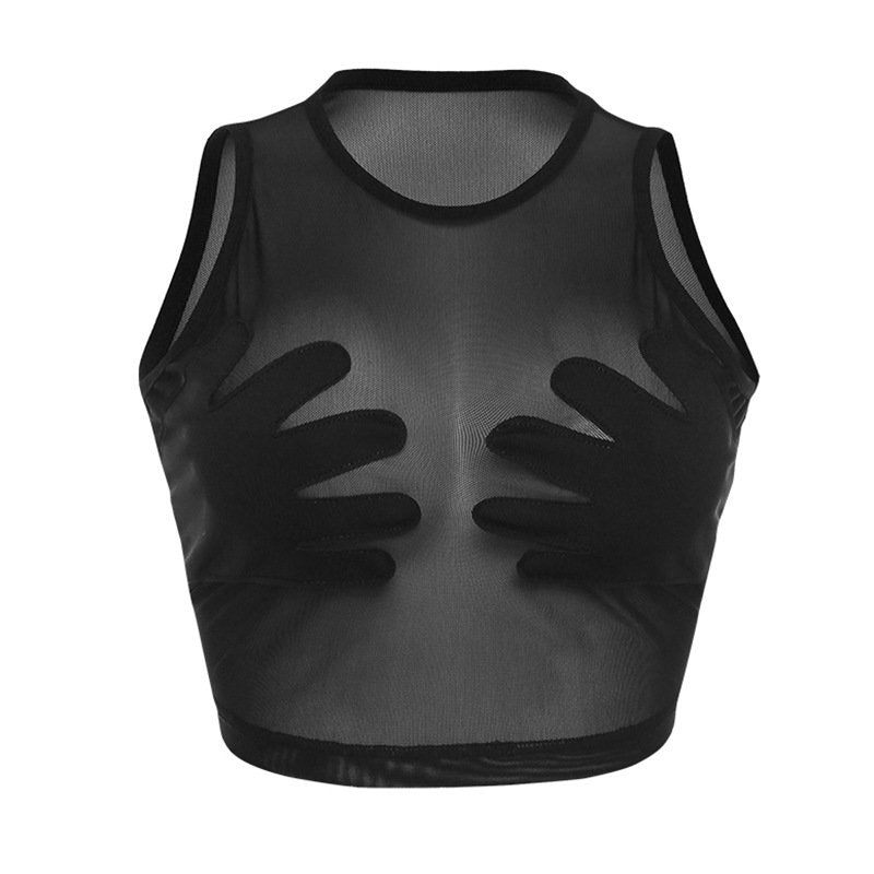 Transparent Round Neck Vest