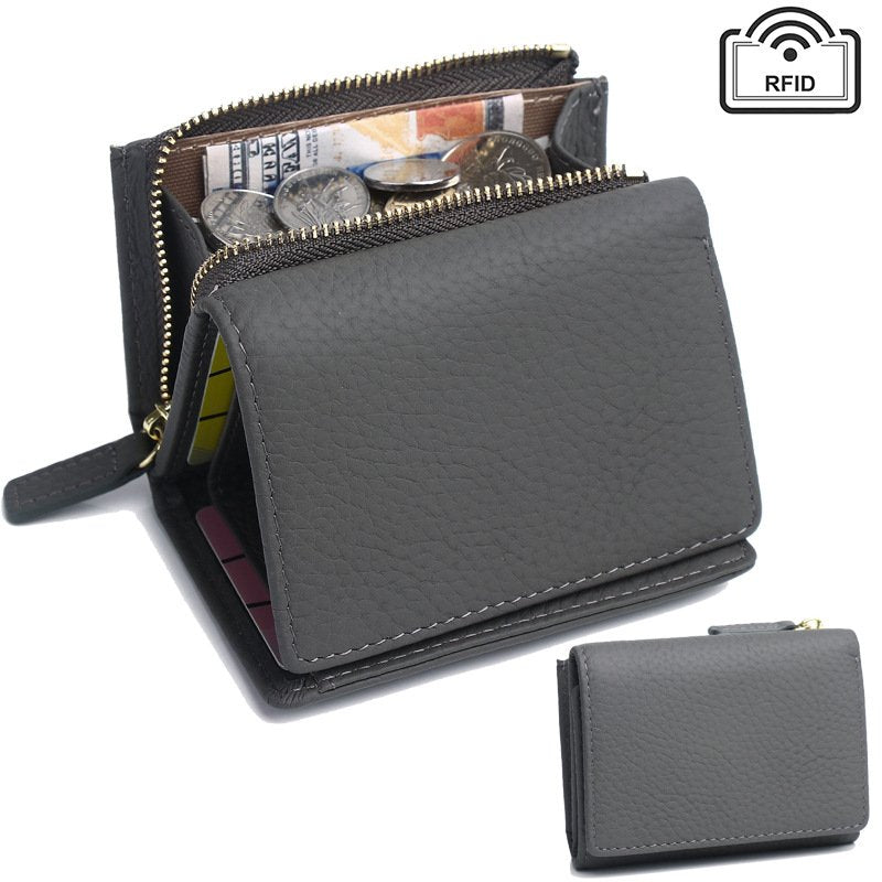 Women's Leather Wallet With Zipper