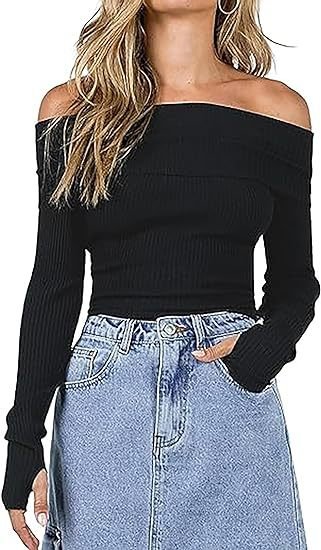 Long Sleeve Blouse with Straight Shoulders