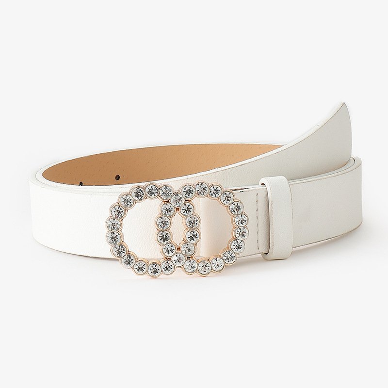 Double Ringed Lady Belt With Sparkly