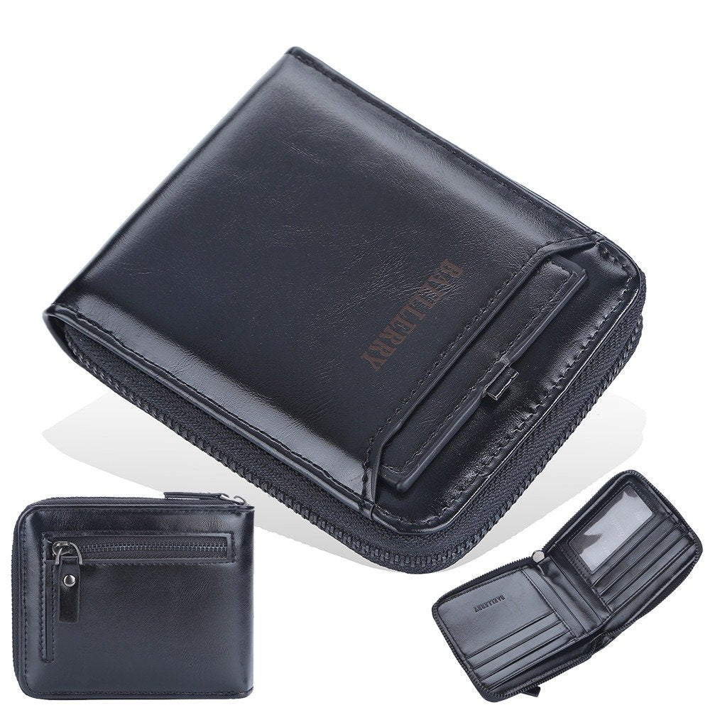 Men's PU Leather Wallet Vertical Style