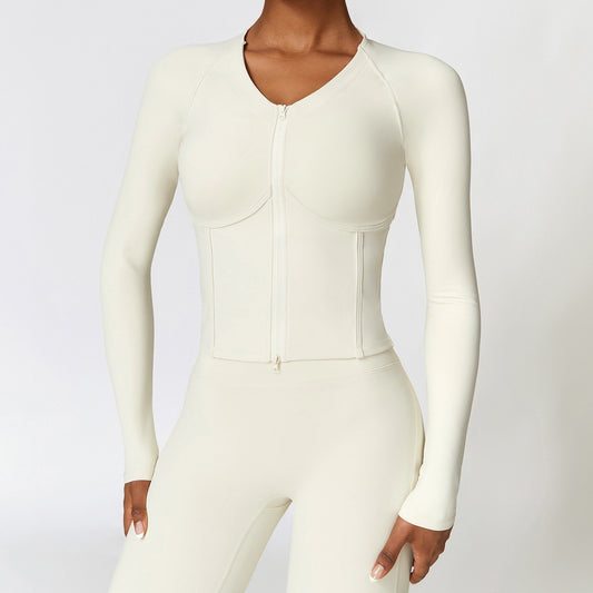 Fitted Long Sleeve Sport Jacket