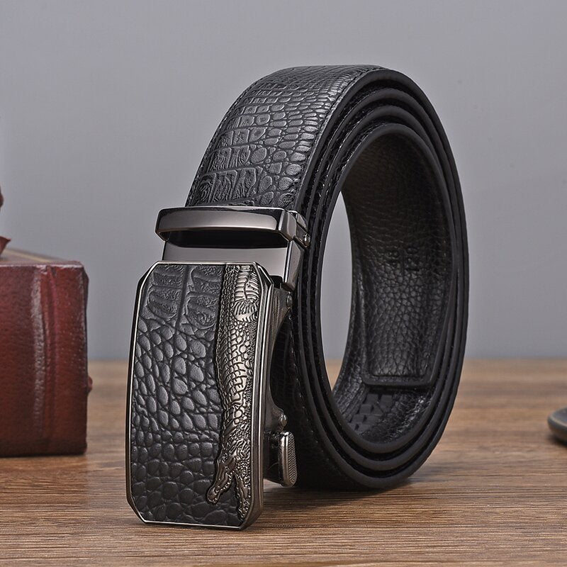 Casual Crocodile Skin Belt