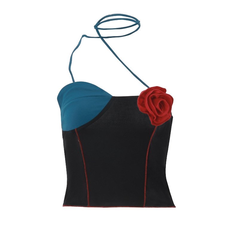 Sexy Women's Vest With Colorful Flowers