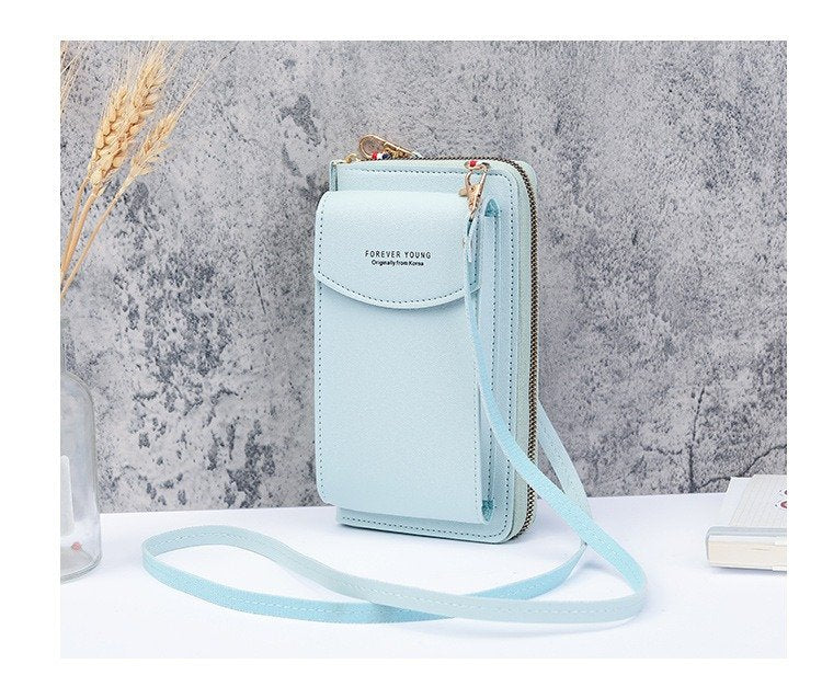 Long Crossbody Bag With Zipper