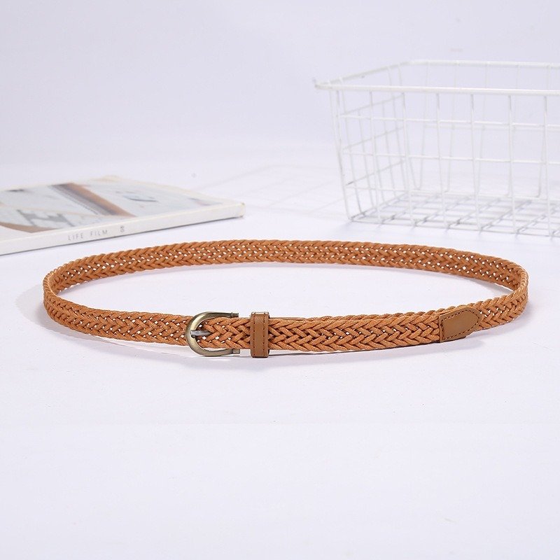 Braided Rope Belt with Needle Buckle