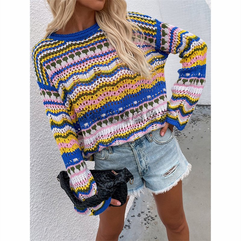 Rainbow Knitted Sweater