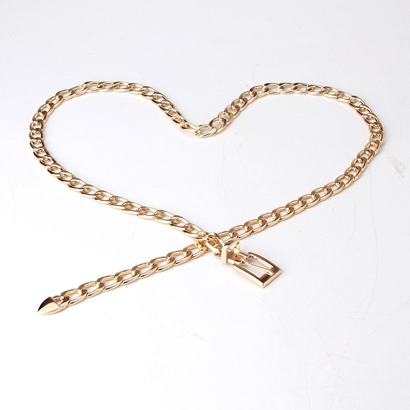 Metal Chain Belt With Bow