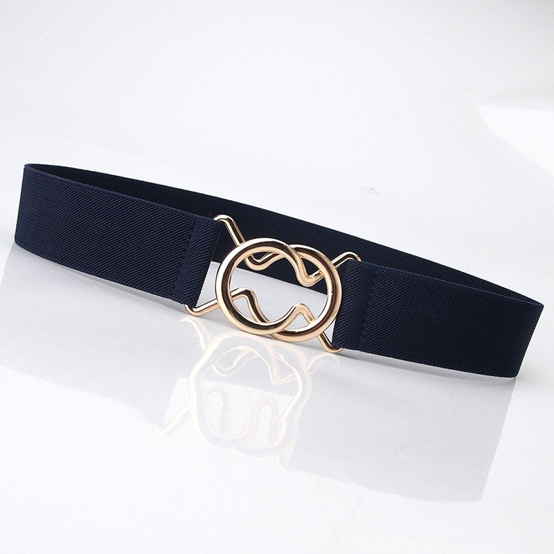 Elastic Belt with Button Ring