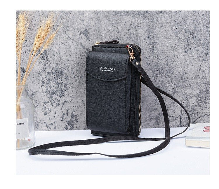 Long Crossbody Bag With Zipper