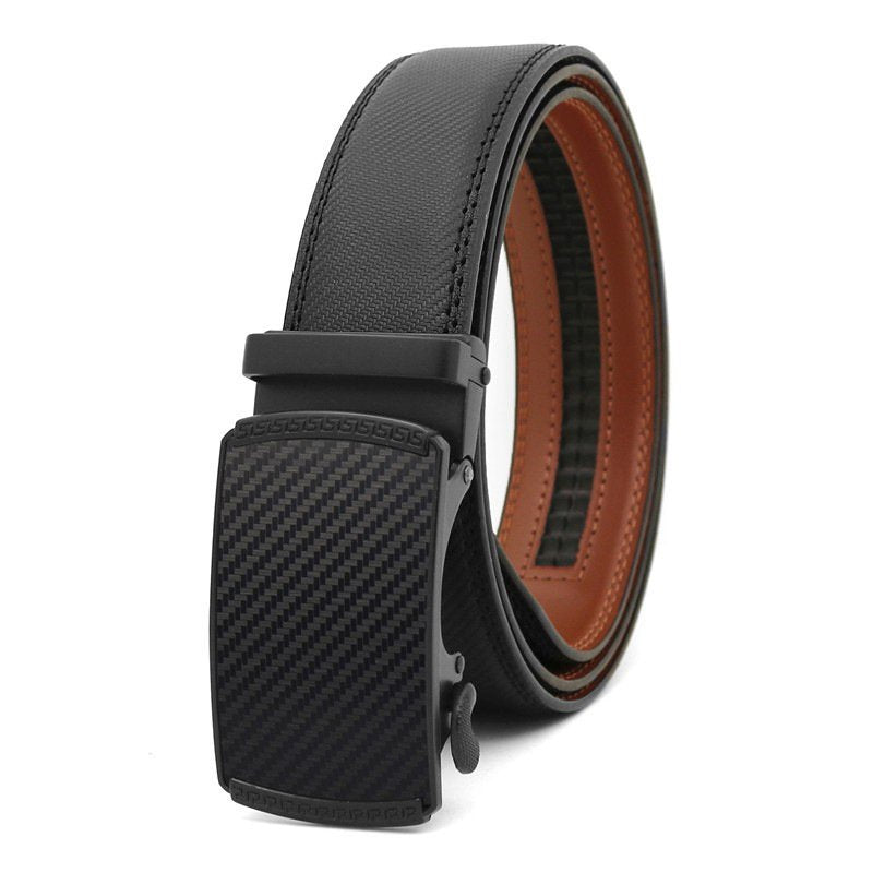 Automatic PU Leather Belt With Twill Buckle For Men