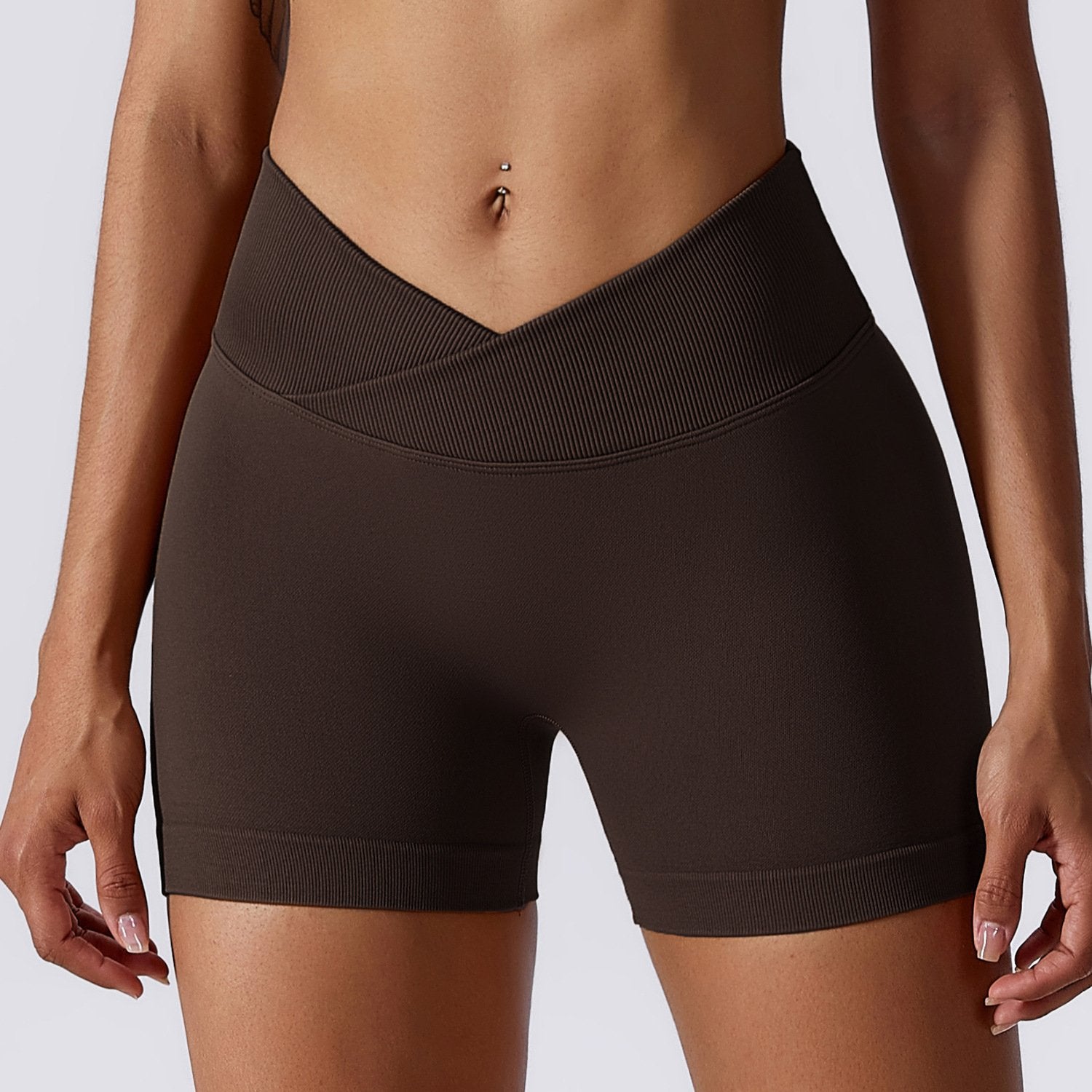 High Waist Running Gym Shorts Tight Fit Seamless Gym Shorts