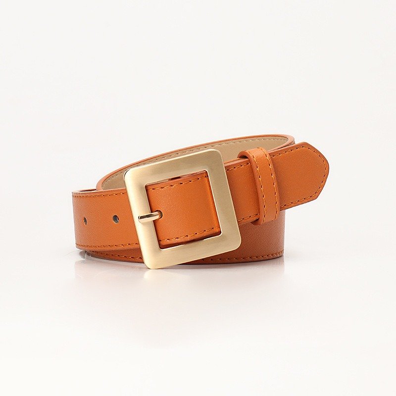 Golden Square Buckle Belt