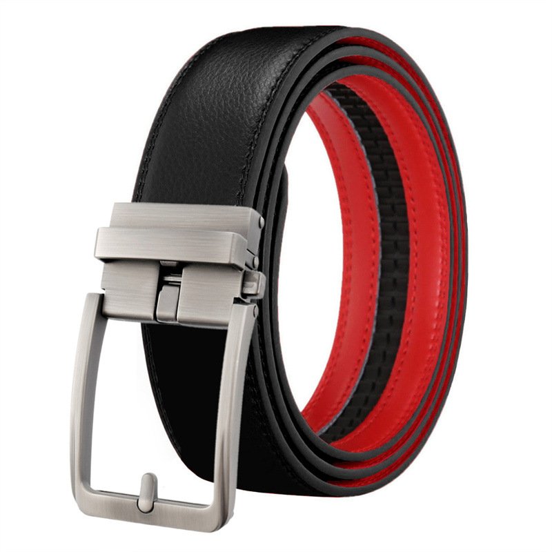 Hollowed Out Leather Belt For Men