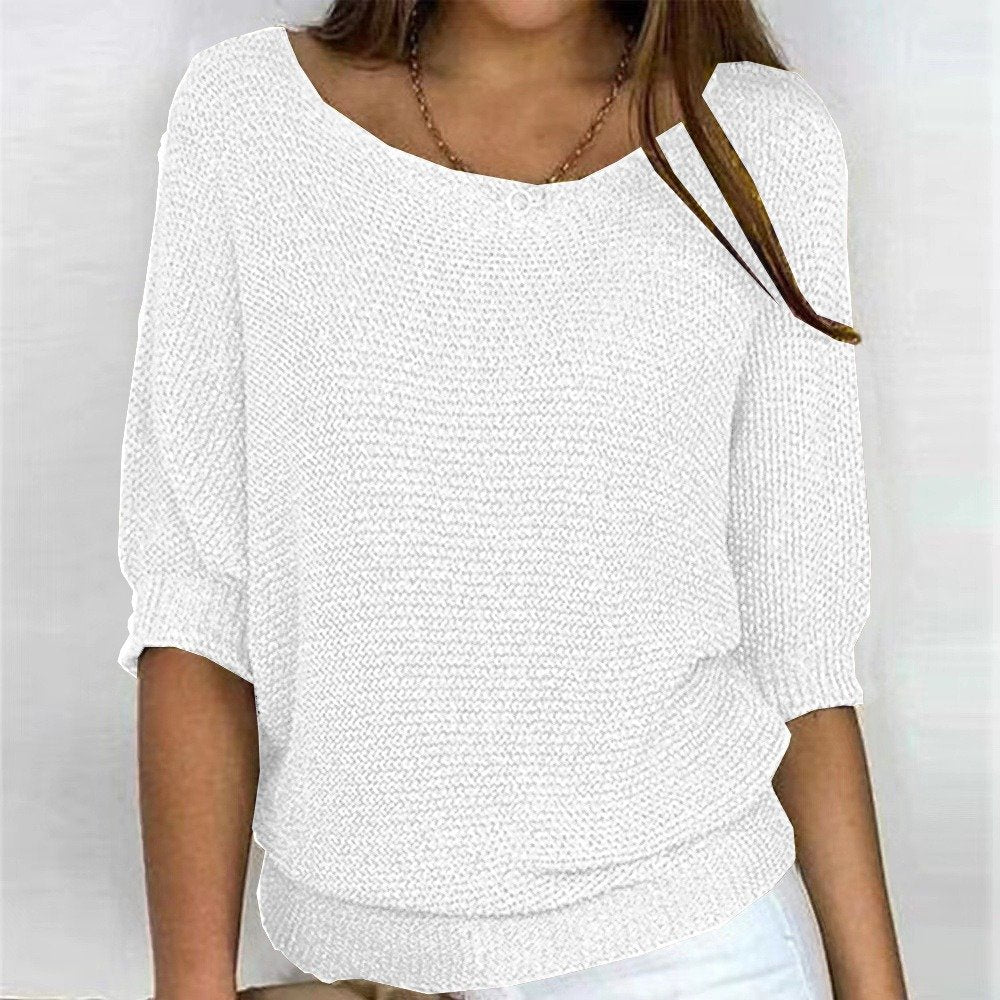 Round Neck Knitted Sweater