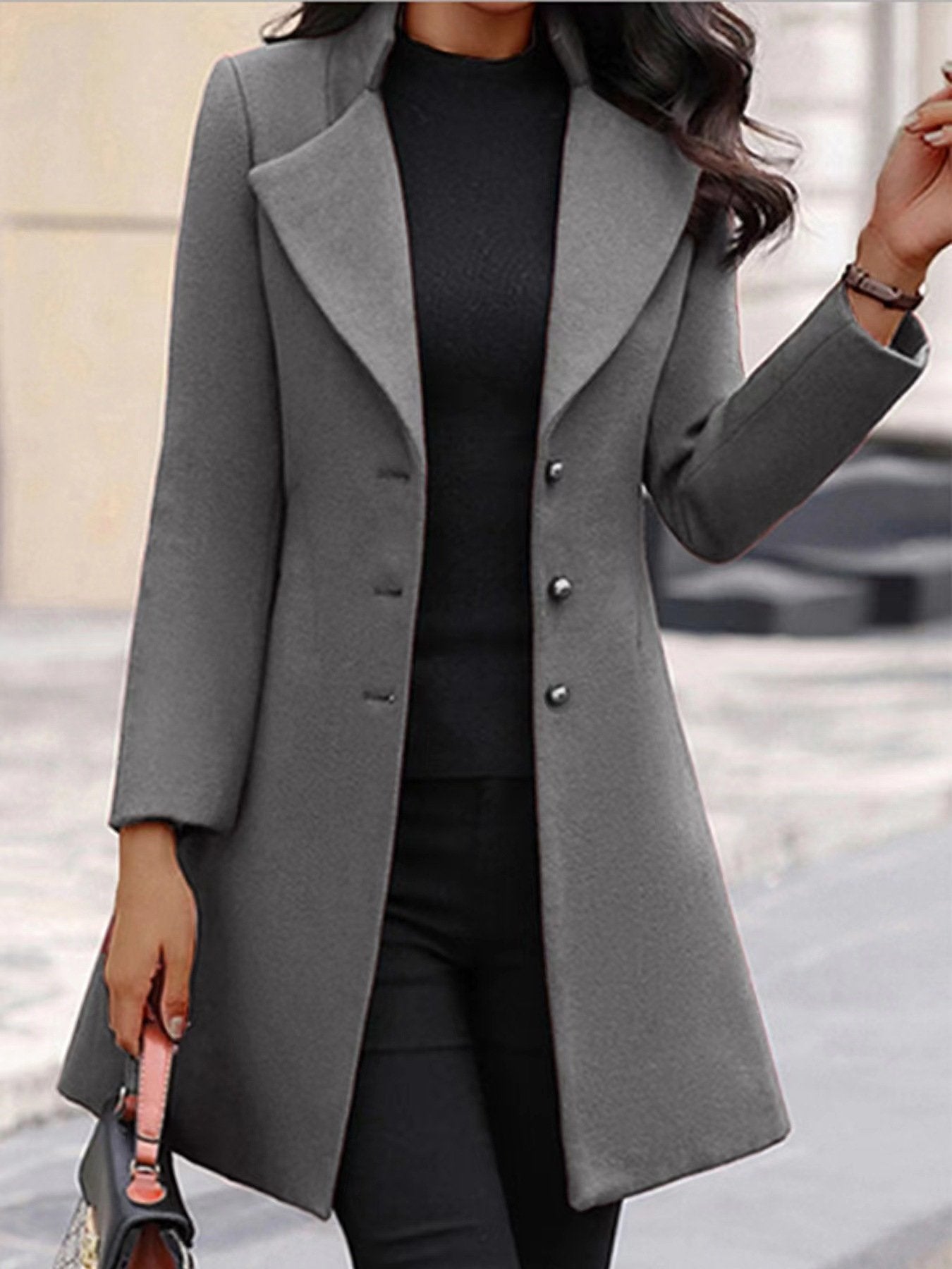 Slim Fit Wool Coat Jacket