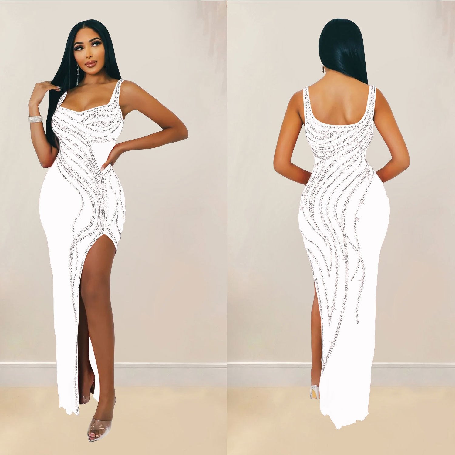 Long Diamond Dress