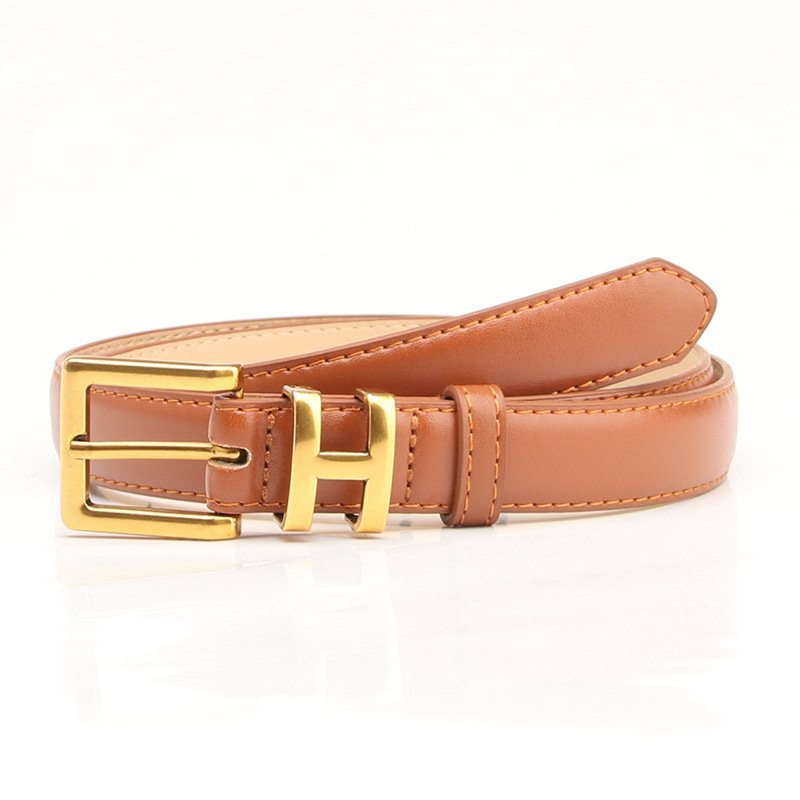 Alloy Letter Buckle Belt Tie-In