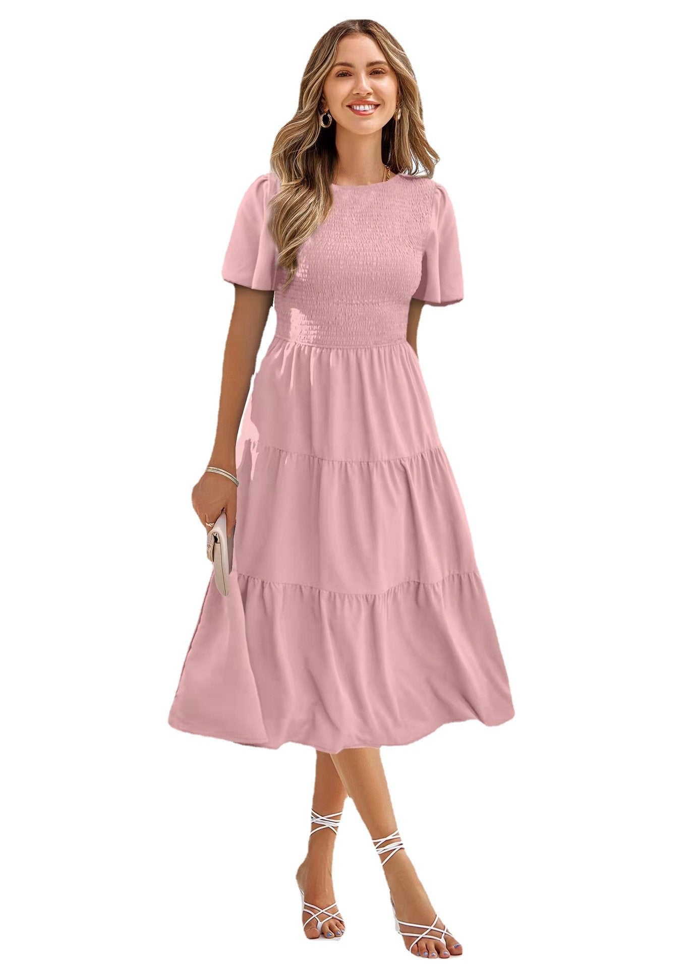 Round Neck Flare Dress