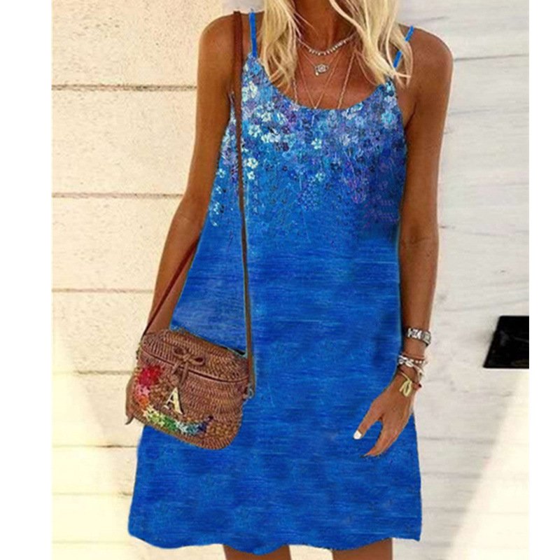 Sleeveless Printed Dress