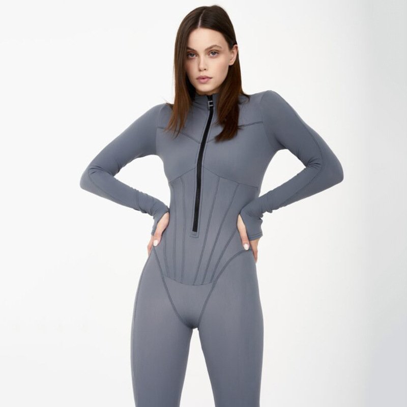 Tight-fitting Bodysuit With Zipper