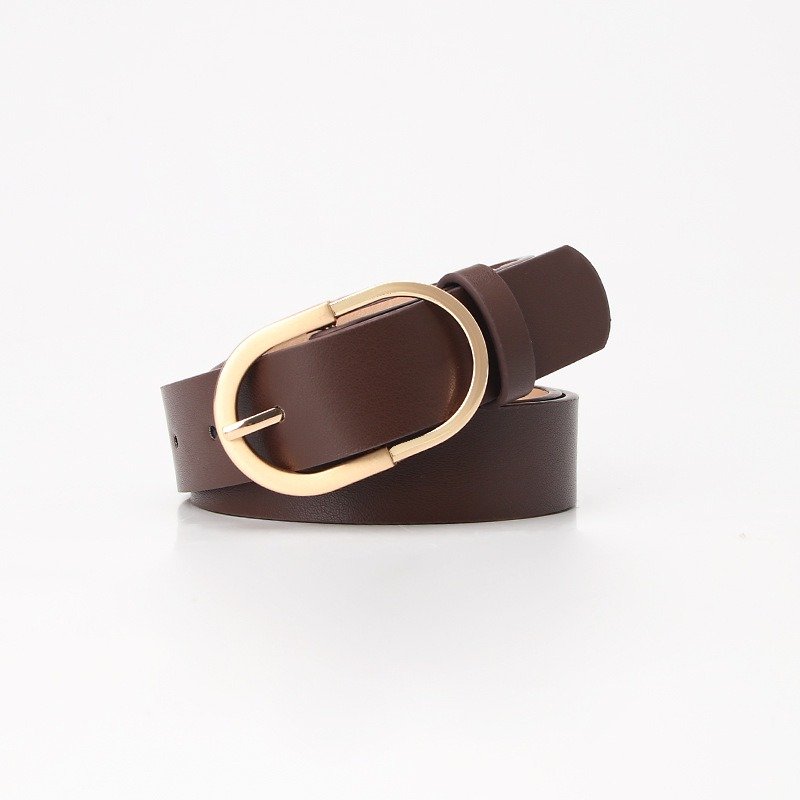 Golden Oval Buckle Belt