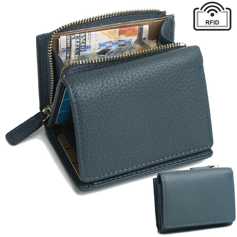 Women's Leather Wallet With Zipper