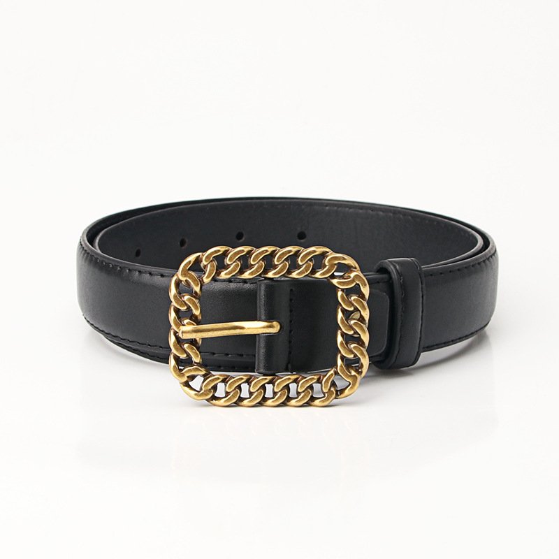 Golden Square Buckle Belt