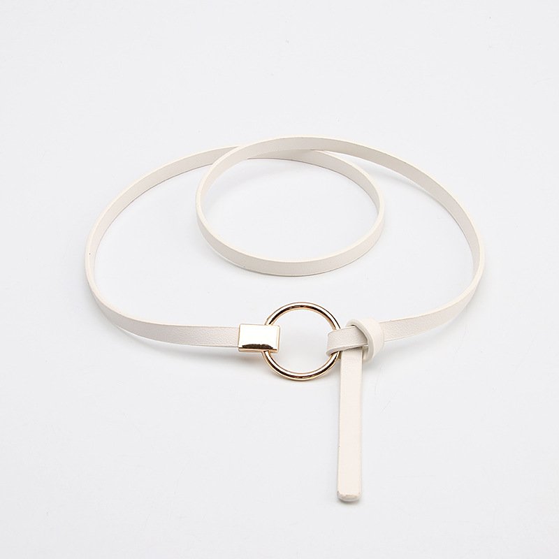 Knot Small Belt With Ladies Round Buckle Belt Women