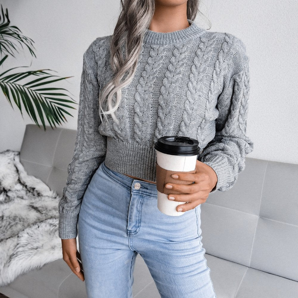 Cropped Knitted Sweater