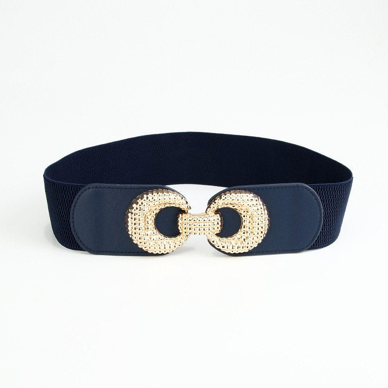 Wide And Elastic Belt With Cute Buckle