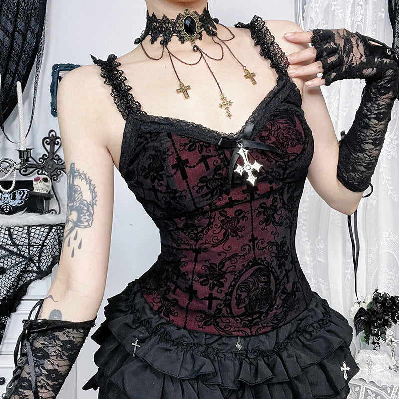 Dark Gothic style spicy girl camisole top