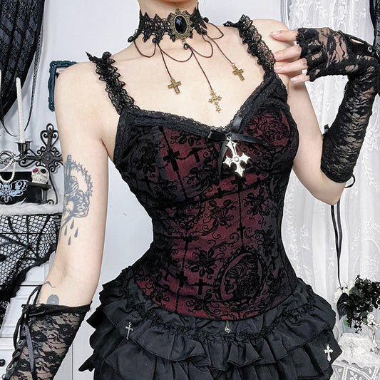 Dark Gothic style spicy girl camisole top